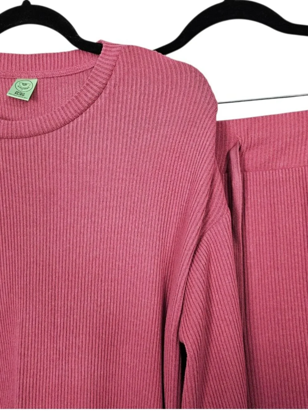 Honeydew Ladies' Ribbed Relaxed 2-piece Lounge Set New Size XL Pink